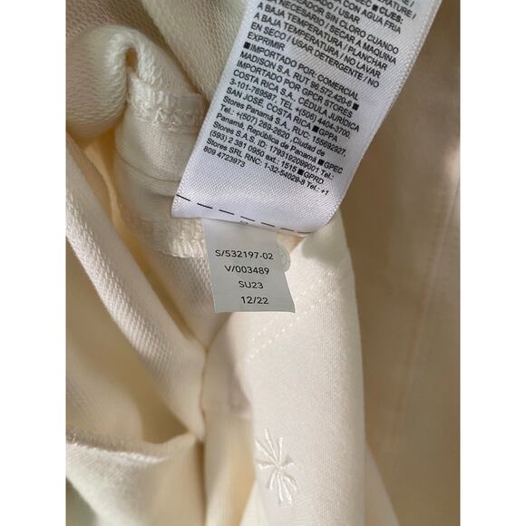 NWT Athleta Retroterry V Neck Sweatshirt XS White Oversized Sweater Vest Preppy - Picture 9 of 11